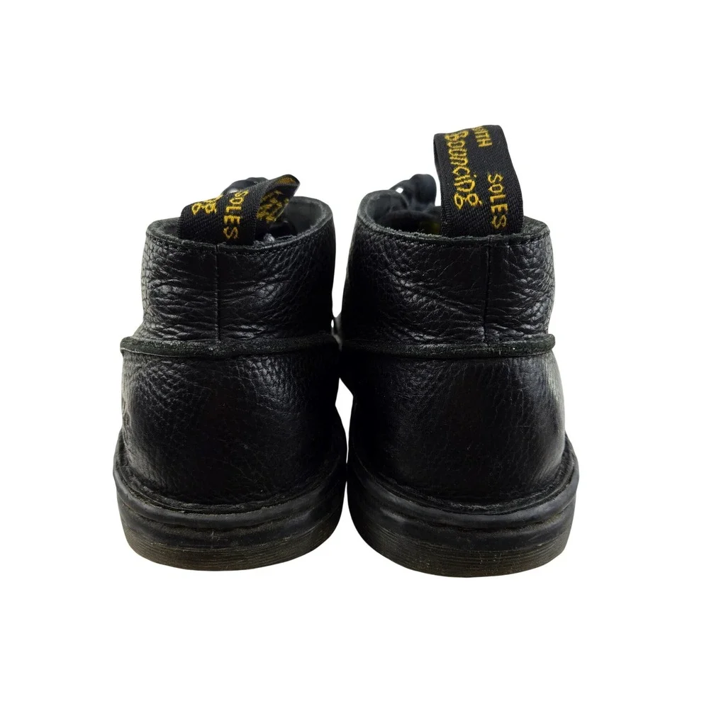 Dr. Martens Sussex Bear Track Black Leather Slip Resistant Boots Mens 9 Ankle